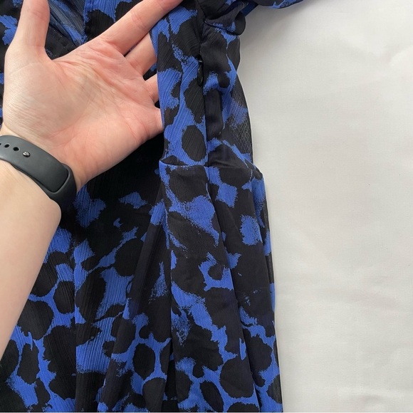 Topshop Curve V-neck Printed Mini Tea Dress 14 - Picture 8 of 9